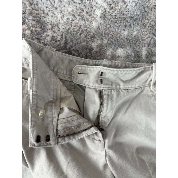 Ann Taylor Size 6 Cropped Button Straight Leg Pants Gray Zip Casual Pockets - Picture 8 of 10